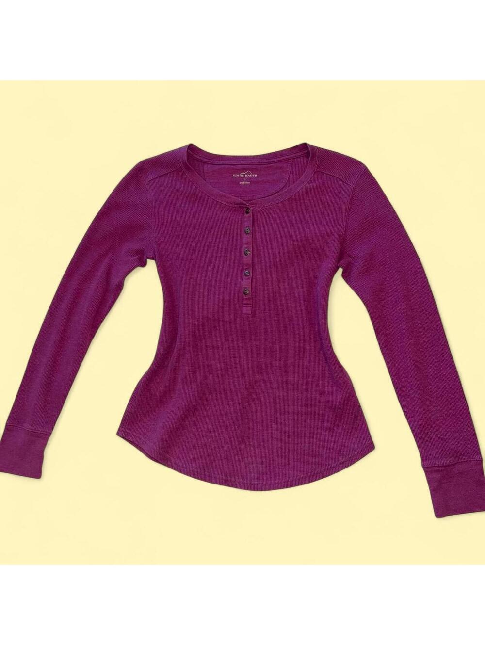 Eddie Bauer Women's Purple and Pink Shirt